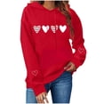 thumbnail image 1 of Erwazi Valentine Hoodies Sweatshirts for Women Trendy Long Sleeve Print Pullover Tops with Pocket, 1 of 9