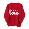 thumbnail image 1 of Erwazi Valentines Shirts for Women Love Heart Cute Graphic Valentines Day Sweatshirts Long Sleeve Crew Neck Holiday Tops, 1 of 4