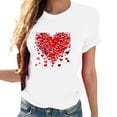 thumbnail image 1 of Erwazi Valentines Shirts for Women Love Heart Cute Graphic Valentines Day Tops Short Sleeve T-Shirts Crew Neck Holiday Tees White, 1 of 7