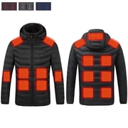 Erwazi Winter Heated Jacket for Women Men Outdoor USB Charging 21 Heating Zones Soft Fleece Electric Thermal Coats,without Battery Pack