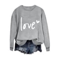thumbnail image 1 of Erwazi Women Valentine's Day Pullover Sweatshirts Love Heart Print Tops Long Sleeve Crewneck Shirts Fashion Loose Holiday Sweatshirt, 1 of 4