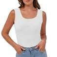 thumbnail image 1 of Erwazi Women's Basic Scoop Neck Camisole Solid Slim Fit Sleeveless Layering Tank Top, 1 of 7