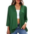 thumbnail image 1 of Erwazi Women's Cardigans Lightweight Casual 3/4 Sleeve Fall Trendy Open Front Cardigan, 1 of 6