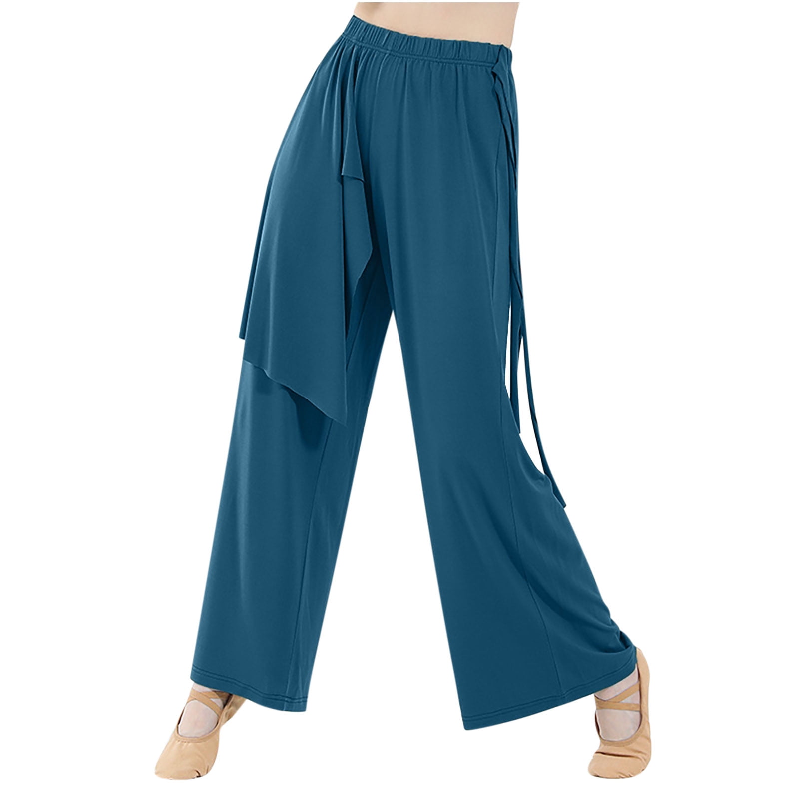 Erwazi Women's High Waisted Dress Pants Wide Leg Lounge Palazzo Dressy ...