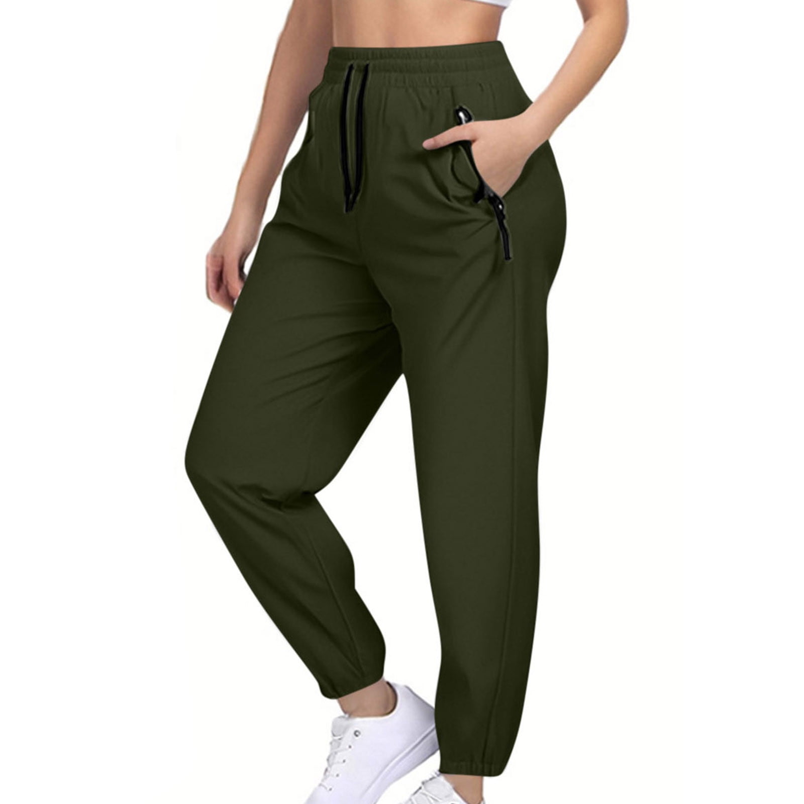 Women's Joggers Pants with Zipper Pockets Lightweight Athletic Tapered Stretch Lounge Pants Workout Yoga Running Pants for Women Men