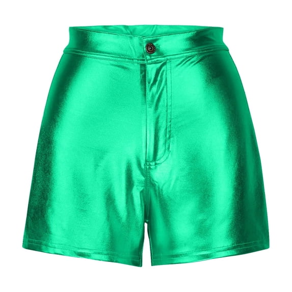 Erwazi Women's Matte Stretchy Skinny Shorts High Waist Party Trendy Shorts