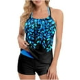 thumbnail image 1 of Erwazi Women's Modest Swimsuit Tankini 2 Piece Tummy Control Bathing Suits Full Coverage Swim Tank Top Suits Set, 1 of 7