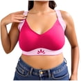 thumbnail image 1 of Erwazi Women's Plus Size Tank Bra Back Closure Seamless Push Up Full Coverage Wireless Sports Bra, 1 of 6