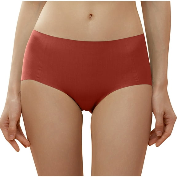 Erwazi Women's Seamless Hipster No Show Invisible Ice Silk Stretch Underwears Pack Bikini Underwear Panty