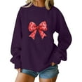 thumbnail image 1 of Erwazi Women's Valentines Hearts Sweatshirt Crew Neck Loose Long Sleeve Casual Cute Loose Fit Top, 1 of 5