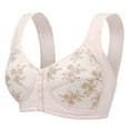 thumbnail image 1 of Erwazi Womens Bras for Older Women Plus Size Front Closure Full Coverage No Underwire Bras for Seniors Comfort Wireless Bras with Back Support Lace Everyday Bras, 1 of 4
