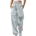 thumbnail image 1 of Erwazi Womens Jogger Pants Casual Elastic Waist Joggers Athletic Workout Gym Running Pants, Gray, S, 1 of 5