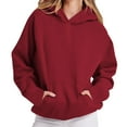 thumbnail image 1 of Erwazi Womens Oversized Hoodies Fleece Sweatshirts Long Sleeve Sweaters Pullover Casual Loose Trendy Fall Outfits with Pocket, 1 of 6