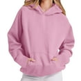 thumbnail image 1 of Erwazi Womens Oversized Hoodies Fleece Sweatshirts Long Sleeve Sweaters Pullover Casual Loose Trendy Fall Outfits with Pocket, 1 of 6