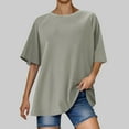 thumbnail image 1 of Erwazi Womens Oversized T Shirts Crew Neck Short Sleeve Basic Tees Summer Tops Casual Loose Shirts Tunic, 1 of 5
