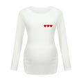 thumbnail image 1 of Erwazi Womens Pregnancy Tops Casual Graphic Pullover Top Maternity Blouse Crewneck Long Sleeve Tunic Clothes, 1 of 6
