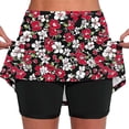 thumbnail image 1 of Erwazi Womens Printed Yoga Skorts High Waisted Tight Jogging Workout Skirted Shorts with Pockets, 1 of 5