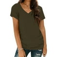 thumbnail image 1 of Erwazi Womens T Shirts V Neck Short Sleeve Basic Tees Summer Tops Casual Loose Shirts, 1 of 5