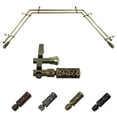 thumbnail image 1 of Erwin 13/16" Double Bay Window curtain rod Adjustable 20"-36", 38"-72" - Antique Brass,(ABay-08-4D), 1 of 4
