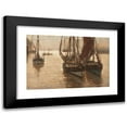 thumbnail image 1 of Erwin Carl Wilhelm Günther 14x11 Black Modern Framed Museum Art Print Titled - Boats in the Harbour, 1 of 5