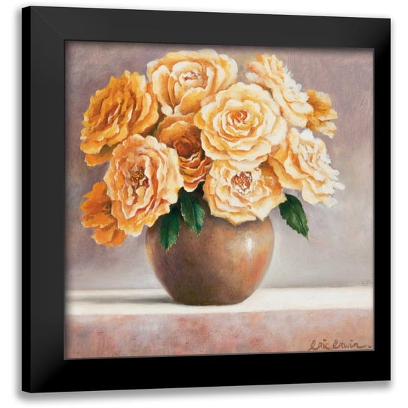 Erwin, Eric 12x12 Black Modern Framed Museum Art Print Titled - Bouquet in yellow