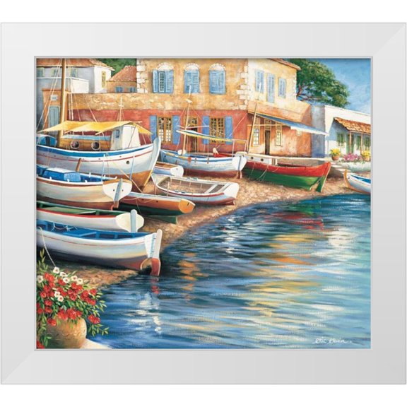 Erwin, Eric 13x12 White Modern Wood Framed Museum Art Print Titled - Ambiance de mediterranee I