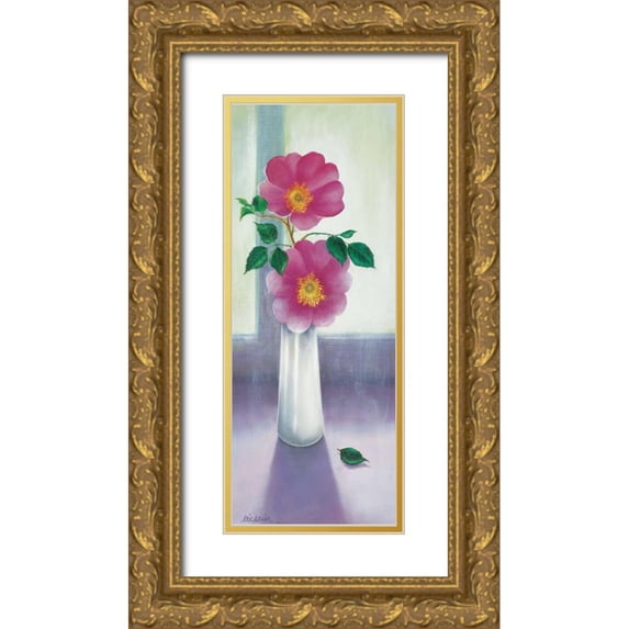 Erwin, Eric 8x14 Gold Ornate Wood Framed with Double Matting Museum Art Print Titled - Shadows of Summer