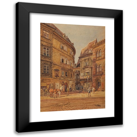 Erwin Pendl 18x24 Black Modern Framed Museum Art Print Titled - Greece and Greece Church