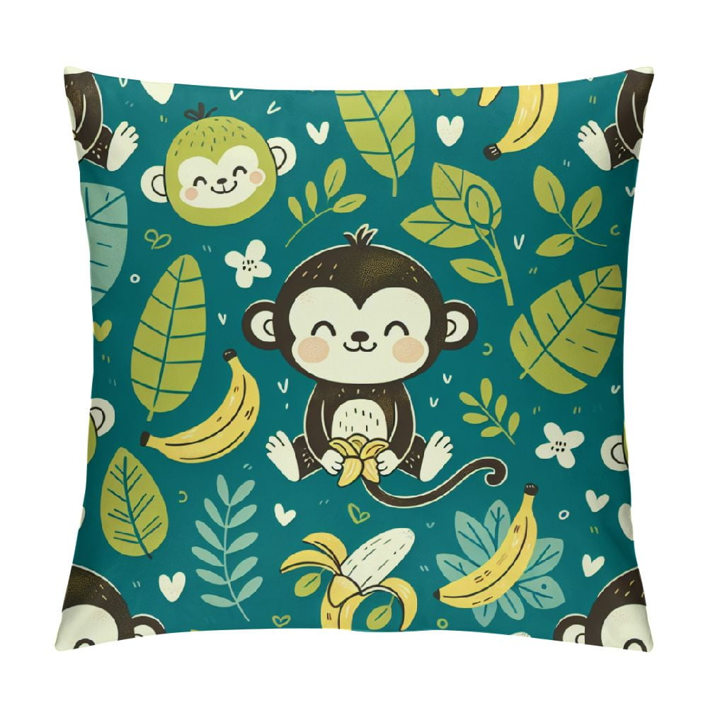 Erxjss Banana Pillow Covers, Trimmed Pillow Cover Cushion Case for Bed ...