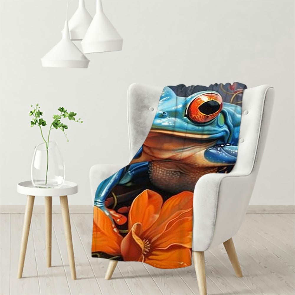 Erxjss Flannel Fleece Blanket, Wildflower Throw Blankets, Cozy Fuzzy