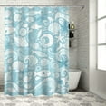 Erxjss Nautical Shower Curtain, Marine Theme Sea Animals Fishes Shells