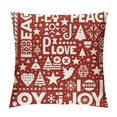 Erxjss T&H XHome Throw Pillow Covers Christmas Peace and Love Joy Words