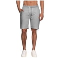 thumbnail image 1 of Eryao Gray Drawstring Jogger Shorts Men Elastic Waist Athletic Shorts Baggy Lightweight Workout Gym Short Pants,M, 1 of 5