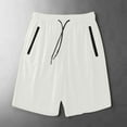 thumbnail image 1 of Eryao Men's Big and Tall Basketball Shorts with Zipper Pockets Drawstring Lightweight Breathable Workout Running Shorts,White,XXXXXL, 1 of 6