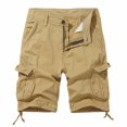 thumbnail image 1 of Eryao Men's Loose Fit Cargo Shorts Casual Flat Front Hiking Shorts with Multi Pockets Lightweight Breathable Workout Shorts,Khaki,XXL, 1 of 6