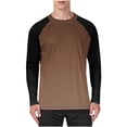thumbnail image 1 of Eryao Mens Quick Dry Rash Guard Raglan Long Sleeve Crew Neck UPF 50+ Sun Shirts for Surfing Diving Fishing Gym,Coffee,S, 1 of 5