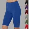 thumbnail image 1 of Eryao Seamless Leggings for Women Tummy Control High Waisted Shorts Solid Color Lightweight Outdoor Running Gym Pants,Blue XXL, 1 of 7