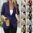 thumbnail image 1 of Eryao Single Button Blazer for Women Shawl Neck Long Sleeve Suit Jacket with Pockets Slim Elegant Business Work Blazers,Navy,XXL, 1 of 8