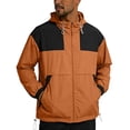 thumbnail image 1 of Eryao Sun Protection Jacket for Men Lightweight Zip Up Color Block Hoodie with Pockets Long Sleeve Outdoor Hiking Windbreaker,Brown,L, 1 of 8