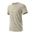 thumbnail image 1 of Eryao UPF 50+ Sun Shield Men's Performance Tees Short Sleeve Quick Dry Moisture-Wicking Athletic Tops,Khaki,XXXXL, 1 of 4