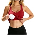thumbnail image 1 of Eryao Women Built-in Bra Tank Tops Summer Sleeveless Casual Shirts Notch Neck Racerback Basic Cami Ribbed Knit Fitted Tank Top Red,XXL, 1 of 7