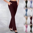 thumbnail image 1 of Eryao Women's High Waist Bootcut Yoga Pants Tummy Control Workout Leggings with Pockets Flared Leg Comfy Soft Lounge Trousers Gray XXL, 1 of 7