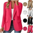 thumbnail image 1 of Eryao Women's Plus Size Lightweight Blazers Open Front Long Sleeve Suit Jacket Classic Solid Color Business Blazers,Black,XL, 1 of 7