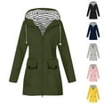 thumbnail image 1 of Eryao Women's Raincoat Waterproof Lightweight Rain Jacket Active Outdoor Hooded Packable Solid Color Oversized Windbreaker Zip Up Coats with Pockets锛孻ellow锛孡, 1 of 6