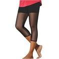 thumbnail image 1 of Eryao Women's Sheer Mesh Capri Leggings High Waisted Cropped Yoga Pants Casual Lightweight Workout Tight Pants Black M, 1 of 7