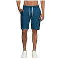 thumbnail image 1 of Eryao Workout Jogger Shorts Men Elastic Waist Drawstring Shorts with Pockets Lightweight Baggy Athletic Gym Short Pants,Blue,XXL, 1 of 6