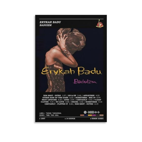 Erykah Badu Baduizm Poster Canvas Poster Bedroom Decoration Landscape Office Valentine's Birthday Gift