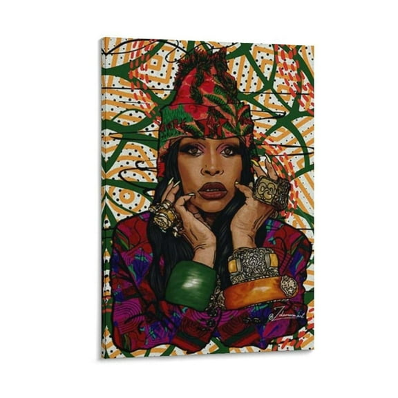 Erykah Badu Canvas Poster Bedroom Decoration Landscape Office Valentine's Birthday Gift
