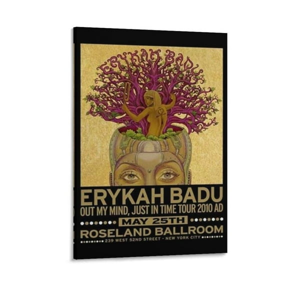 Erykah Badu Vintage 00s African Tribal Mother Earth Tour Gig Posters Canvas Poster Bedroom Decoration Landscape Office Valentine's Birthday Gift