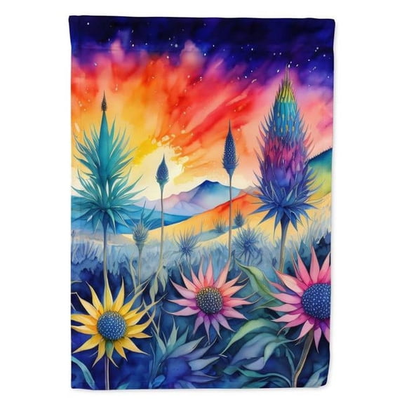 Eryngium in Color Garden Flag 11.25 in x 15.5 in